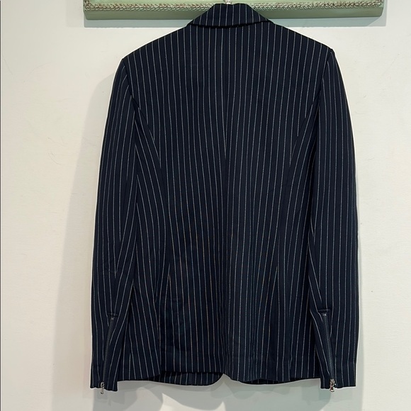 Ecru Navy blue Pinstripe Blazer women’s size small new with tags - Picture 5 of 9